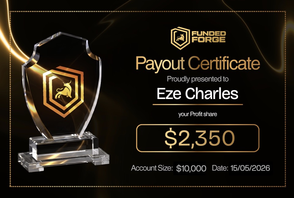 FundedForge payout certificate 09