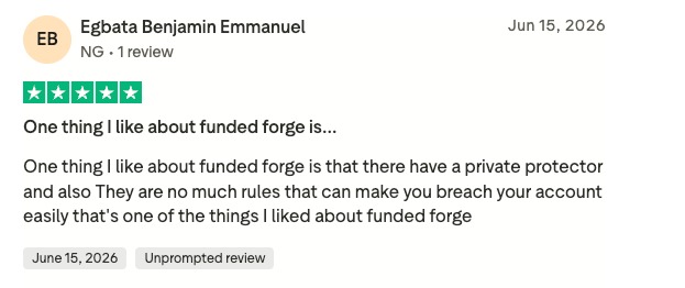 Trustpilot review 01 for FundedForge